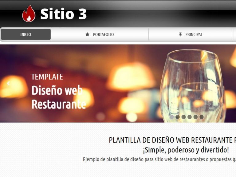 RESTAURANT 3 . Web design template for restaurants