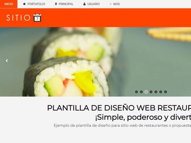 RESTAURANT 7 . Web design template for restaurants