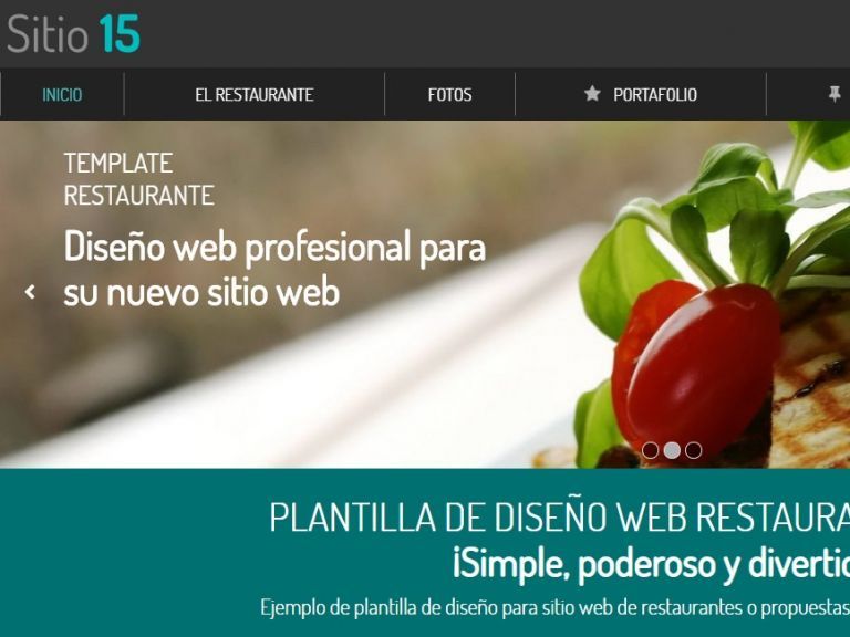 RESTAURANT 15 . Web design template for restaurants
